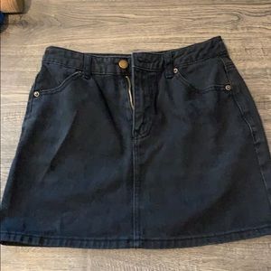 Small black jean skirt